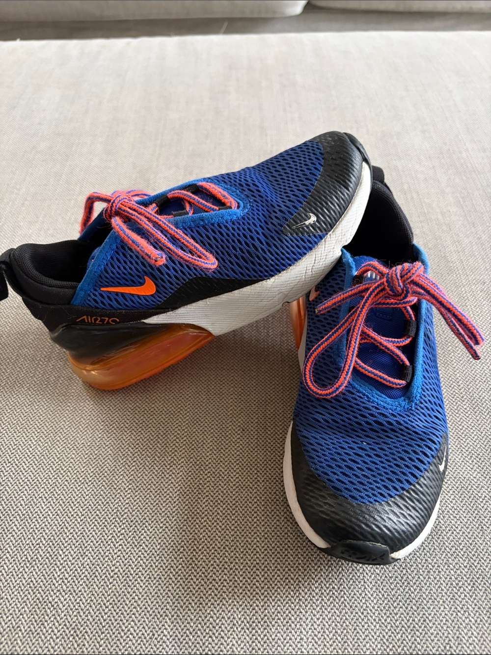 Nike Little Kids Air Max 270 Blue & Orange Sneakers